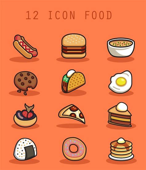 Premium Vector | Food icon with flat design concept