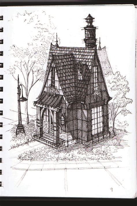 Gothic home by Shawn Fisher. | Gothic house, Victorian house plans, Dream house drawing