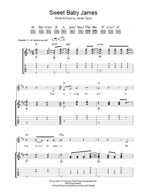 Sweet Baby James | Sheet Music Direct