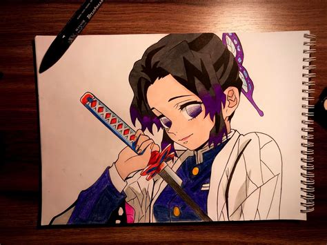 I tried to draw Shinobu : KimetsuNoYaiba