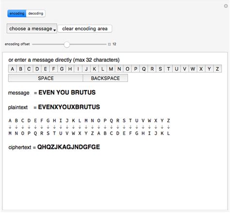 Simple Caesar Cipher - Wolfram Demonstrations Project