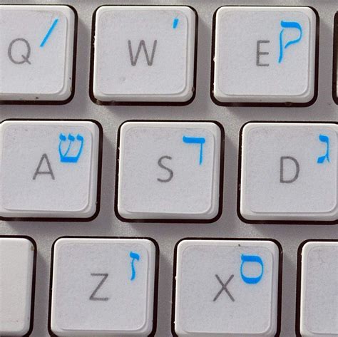 Hebrew Keyboard Stickers with RED Lettering ON Transparent Background ...