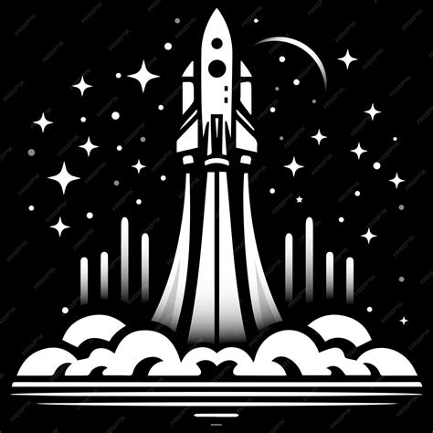 Premium Vector | Space shuttle launch illustration