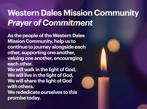 Mission Community Prayer of Commitment — Western Dales Mission Community