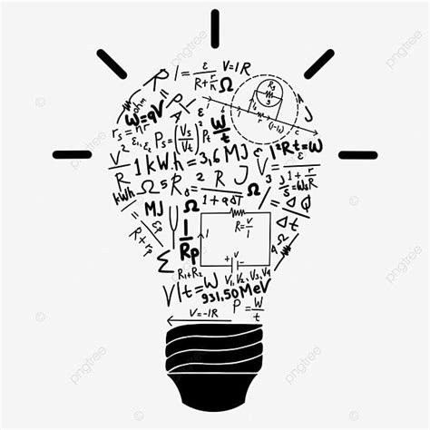 Bulb Shape PNG Transparent, Physics Doodle On Bulb Shape, Physics ...