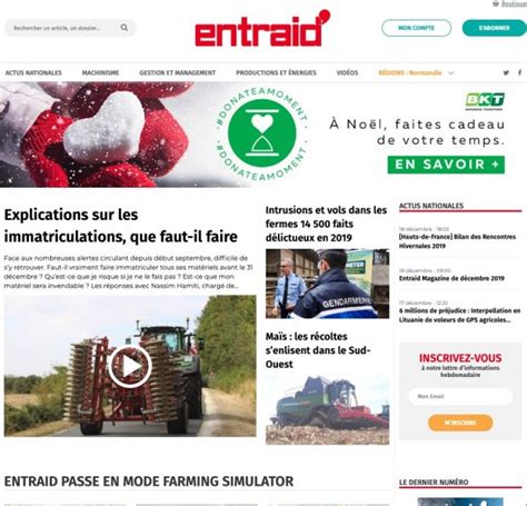 Entraid : refonte du site internet du magazine des Cuma par Mediatools