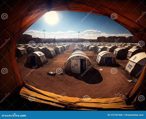 Refugee Camp for Homeless People after Natural Disasters or War, Tent ...