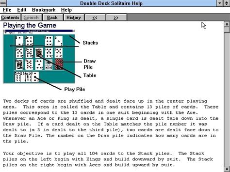 Screenshot of Double Deck Solitaire (Windows 3.x, 1995) - MobyGames