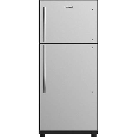 Honeywell 18 Cu Ft Refrigerator with Top Freezer, Stainless Steel - H18TFS