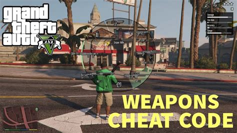 GTA 5 - Weapons Cheat Code - YouTube