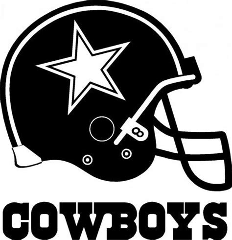 Dallas Cowboys Logo Wallpaper in Black and White with Helmet - Allpicts | Dallas cowboys logo ...