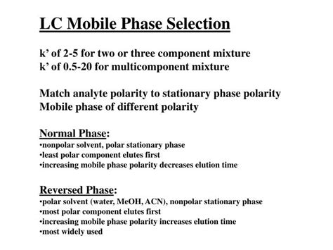 PPT - Four basic types of column chromatography where mobile phase is a liquid PowerPoint ...