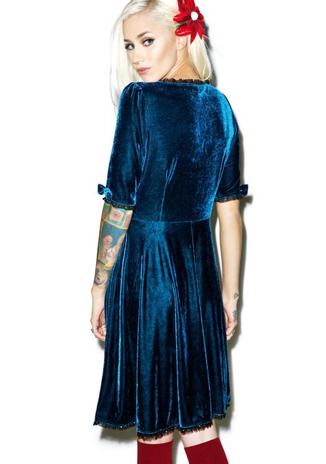 Sourpuss Clothing Velvet Vivienne Dress | Dolls Kill