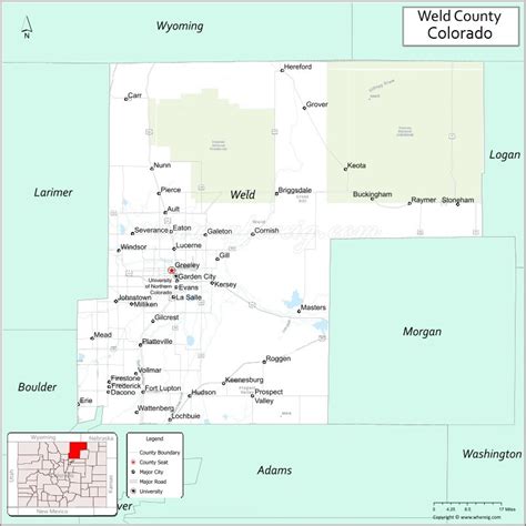 Map of Weld County, Colorado - Where is Located, Cities, Population ...