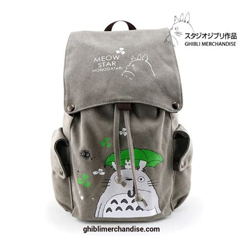 Totoro Canvas Backpack Travel Schoolbag - Studio Ghibli Store