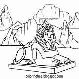 Great Sphinx Of Giza Drawings Sketch Coloring Page sketch template