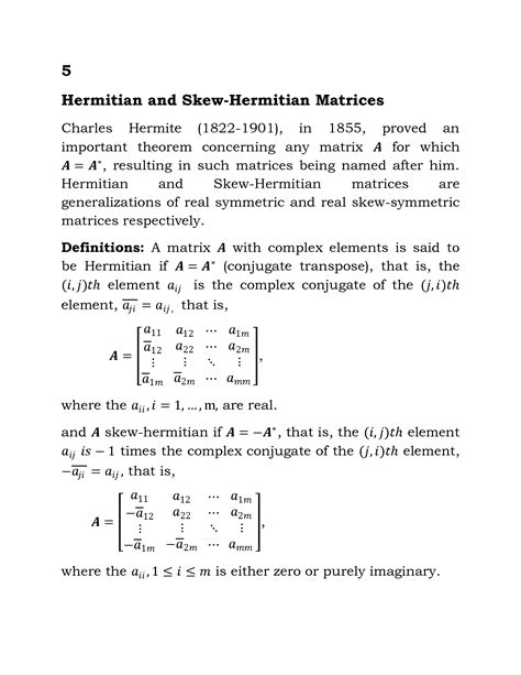 SOLUTION: 5 hermitian and skew hermitian matrices - Studypool