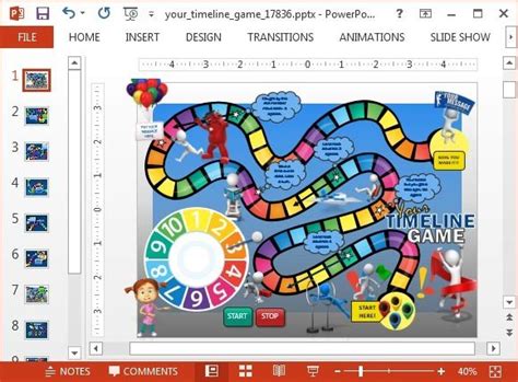 Animated Timeline Game PowerPoint Template