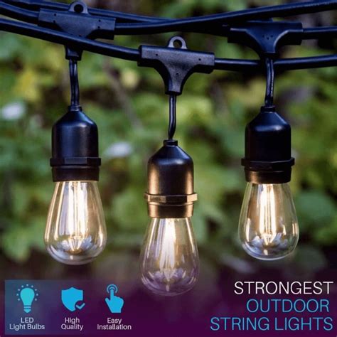 SL101 LED Low Voltage Bistro String Lights 48 FT Outdoor Weatherproof – Kings Outdoor Lighting