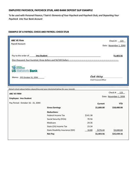 25 Great Pay Stub / Paycheck Stub Templates | Word template, Payroll ...