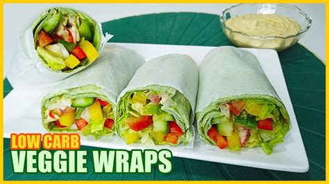 LOW CARB VEGGIE WRAPS - YouTube