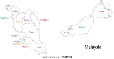 9,673 Malaysia State Map Images, Stock Photos, and Vectors | Shutterstock