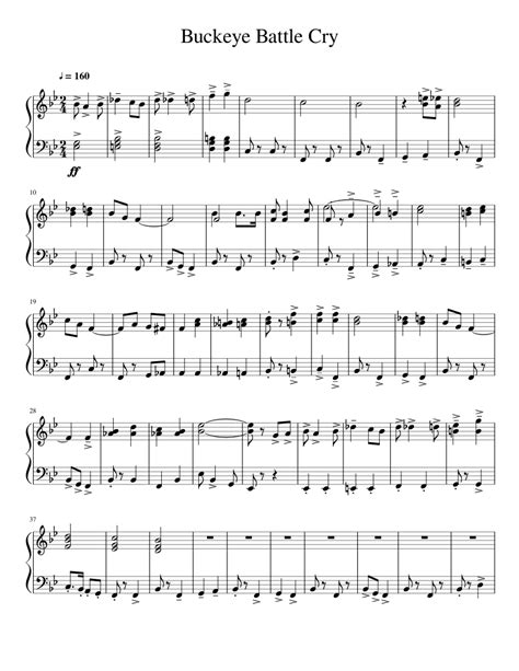 Buckeye Battle Cry Sheet music for Piano (Solo) | Musescore.com