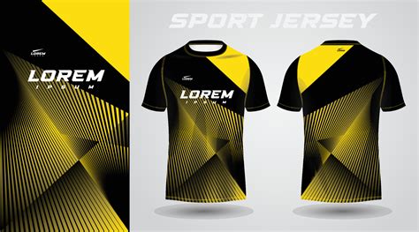 black and yellow shirt sport jersey design 12673446 Vector Art at Vecteezy