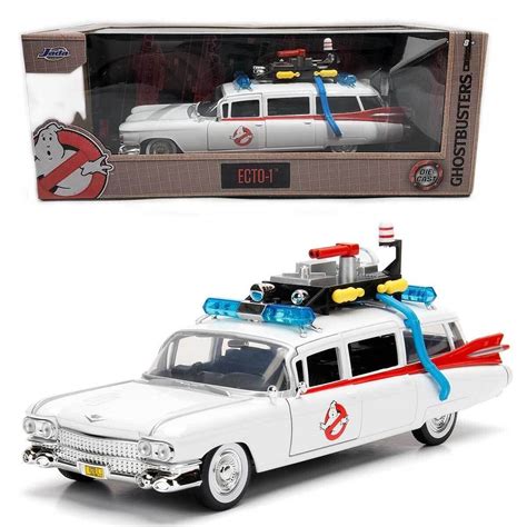 Buy Jada Toys Hollywood Rides: Ghostbusters ECTO-1 White 1: 24 Scale ...