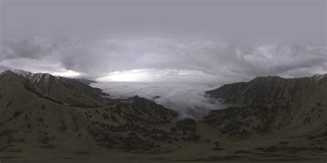 Mountains Above The Clouds Aerial Survey HDRI Panorama - HDR Image by ...