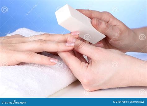 Manicure process in salon stock photo. Image of close - 24647980