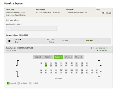 Bernina Express Schedule