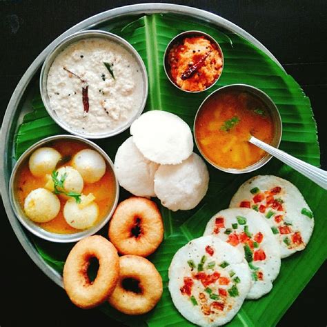 Mouth Watering & Delicious South Indian Breakfast Thali | Indian food recipes vegetarian, Indian ...