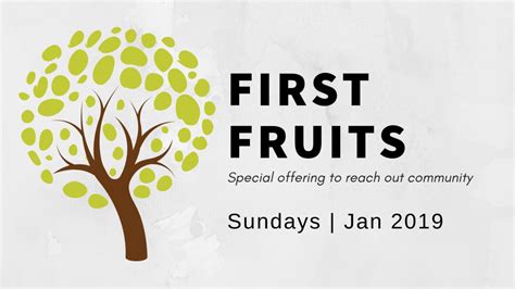 First Fruit Offerings – Primicias - Tabernacle of God Christian Church