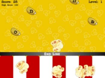 Popcorn Typer - Keyboarding Game (Playable at RoomRecess.com) by RoomRecessCom