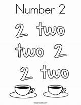 Number 2 Coloring Page  Twisty Noodle sketch template