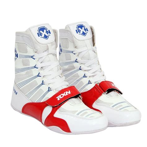 Men Latest RXN Boxing Shoe White Gold For Competition Training, Size ...