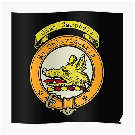 "Clan Campbell Scottish Clan Surname crest" Poster for Sale by ljrigby ...