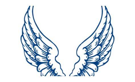 Halo Clipart Angels Wing Navy Blue Angel Wings - Clip Art Library