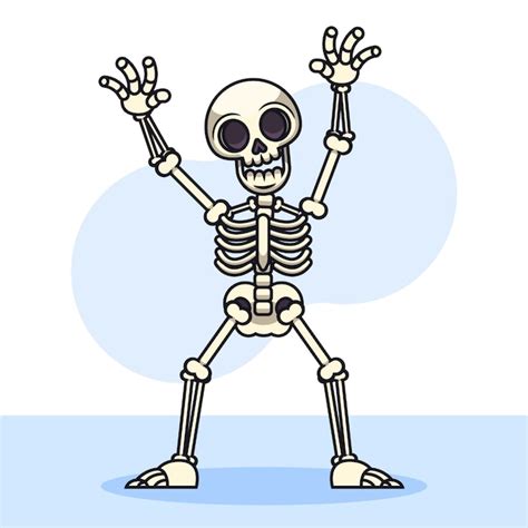 Premium Vector | Hand drawn skeleton cartoon illustration