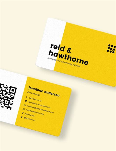 QR Code Business Card Template in PSD, Publisher, Pages, Illustrator, Word, Google Docs ...