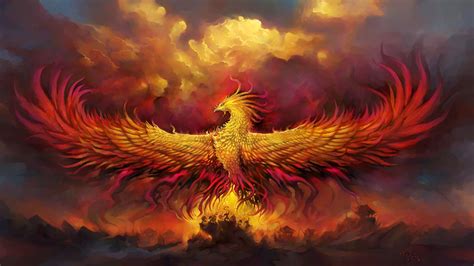 1024x576 Fiery Phoenix 1024x576 Resolution HD 4k Wallpapers, Images ...