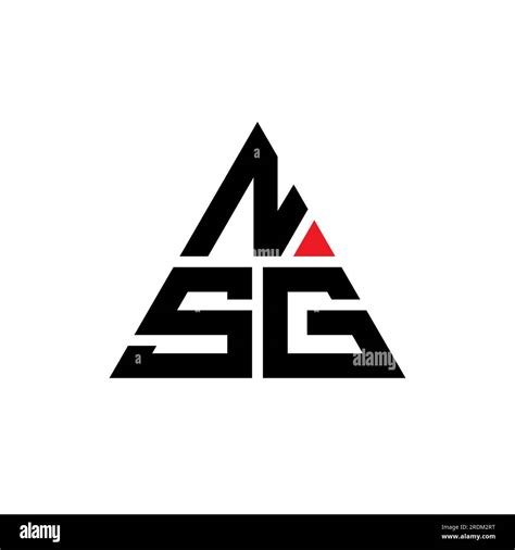 NSG triangle letter logo design with triangle shape. NSG triangle logo design monogram. NSG ...