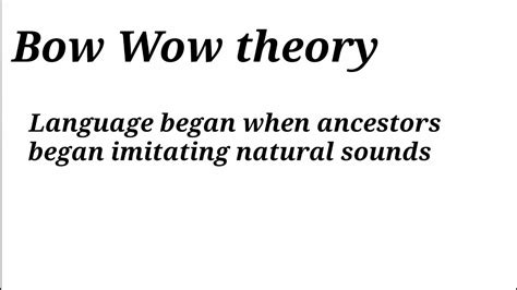 Bow Wow Theory - YouTube