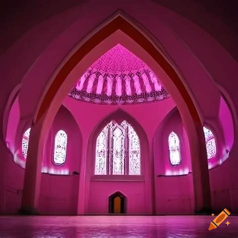 Unusual pink mosque