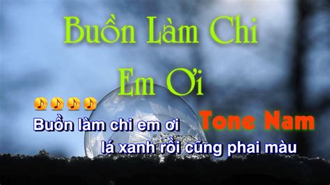 KARAOKE| Buồn Làm Chi Em Ơi - Acoustic Tone Nam | Beat Chuẩn By Nhạc Việt Karaoke Chords - Chordify