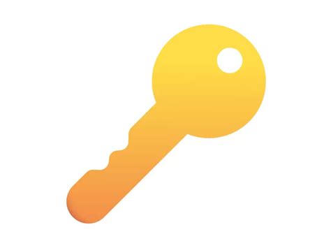 3D Key Emoji Icon PNG vector in SVG, PDF, AI, CDR format