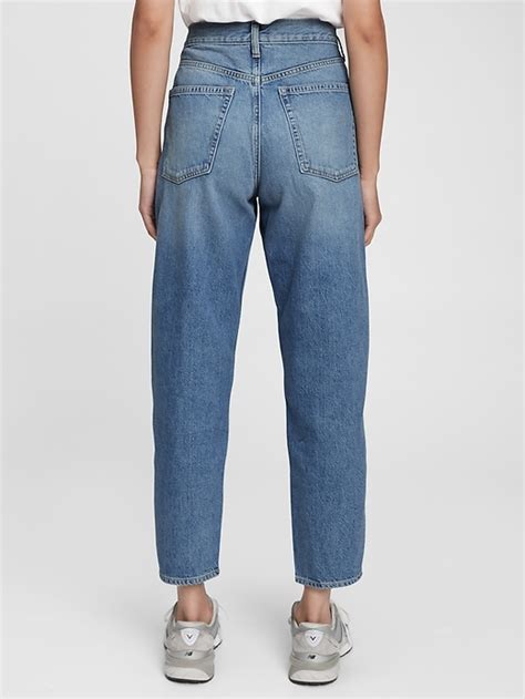 High Rise Barrel Jeans with Washwell | Gap