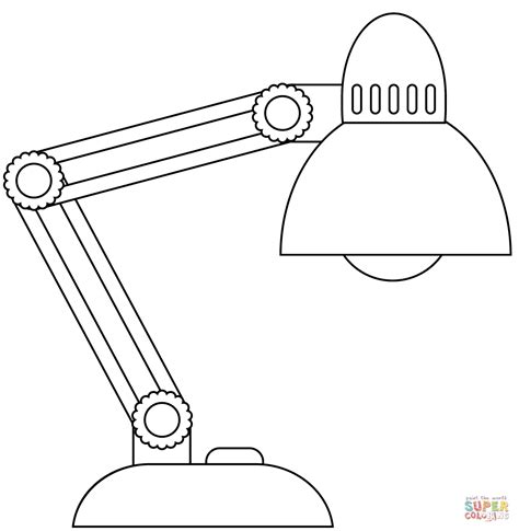 Desk Lamp coloring page | Free Printable Coloring Pages