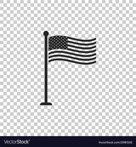 National flag of usa on flagpole american Vector Image